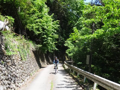 青目立不動尊から奥多摩湖への下り