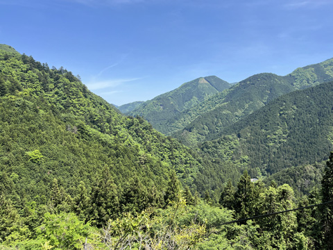中山からやってきた谷を望む
