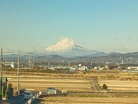車窓の富士山