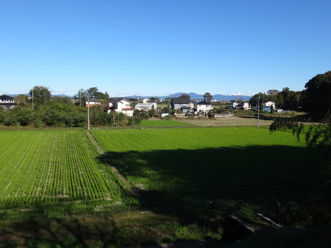 本丸より加波山を望む