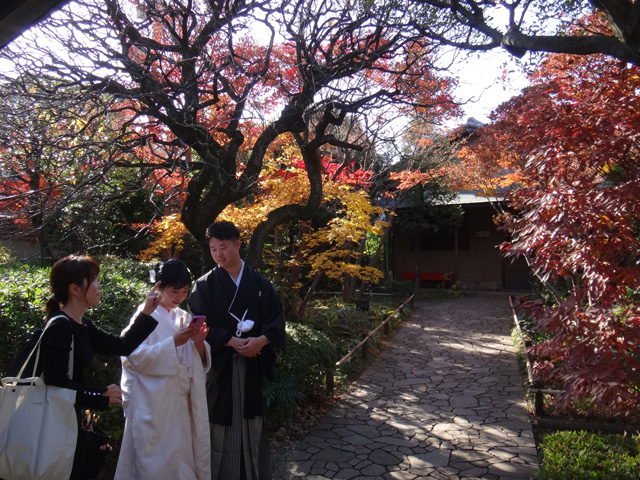 目白庭園入口付近