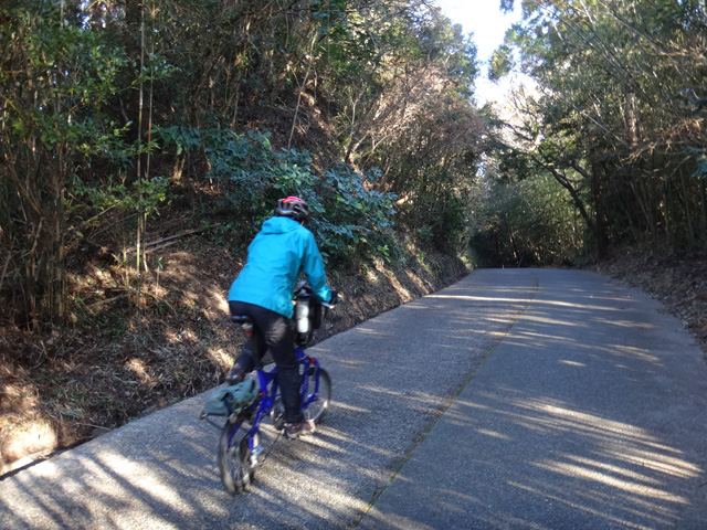 林道嶺岡中央２号線を上る
