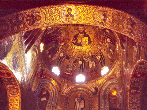 パラティーナ礼拝堂クーポラのモザイク