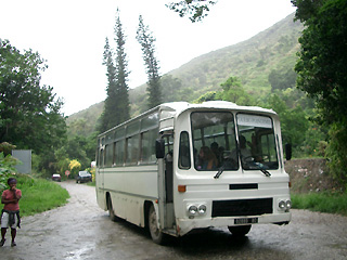 ヤンゲンからプエボへ向かうバス