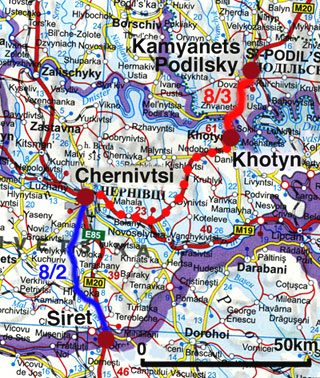 ウクライナの地図拡大図
