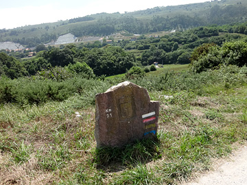 カミーノの石の標識