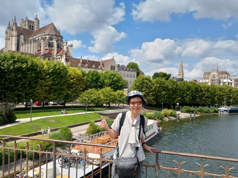 ヨンヌ川とオーセール旧市街