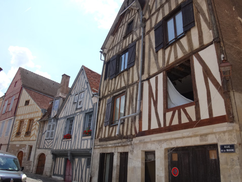 木骨造りの家々