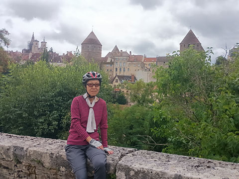 北側の丘からのスミュールの眺め