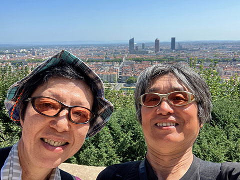 リヨンの市街地を一望