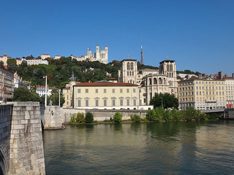 ソーヌ川とサン・ジャン大聖堂、フルヴィエールの丘