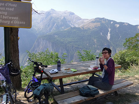 絶景を眺めながらお昼