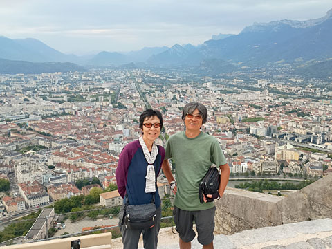 バスティーユからグルノーブル市街の眺め