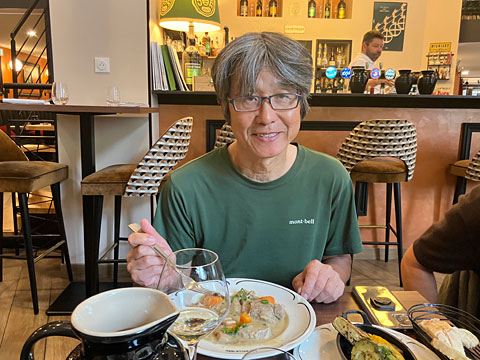 主菜とサイダー